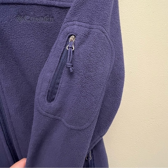 Columbia Fast Trek Full Zip Fleece Jacket Navy Blue Size Small - Picture 6 of 13